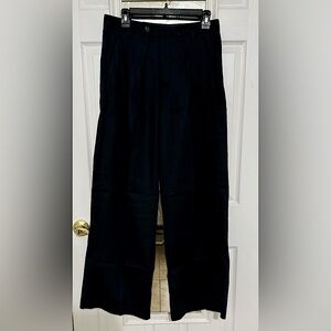 Banana Republic Wide Leg Trouser Pants | Black
